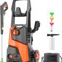 Electric Pressure Washer 4800PSI-Max 2.9 GPM Pressure Washer with 4 Quick Connect Nozzles, 25FT Hose, Soap Tank, Ideal for Car, Patio, Pool Cleaning Orange