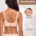 Vertvie Womens Seamless Jelly Bras No Underwire Comfort Push Up Bras Buttery Soft Wireless Bralette Full Coverage Sports Bra (Beige, S)