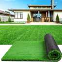 Rengue Artificial Turf 7x15FT Turf Grass with Drainage Holes Realistic Synthetic Fake Turf Lawn Indoor Outdoor Landscape for Backyard, Garden, Patio, Grass Rug for Dog Pets Mat Custom Size
