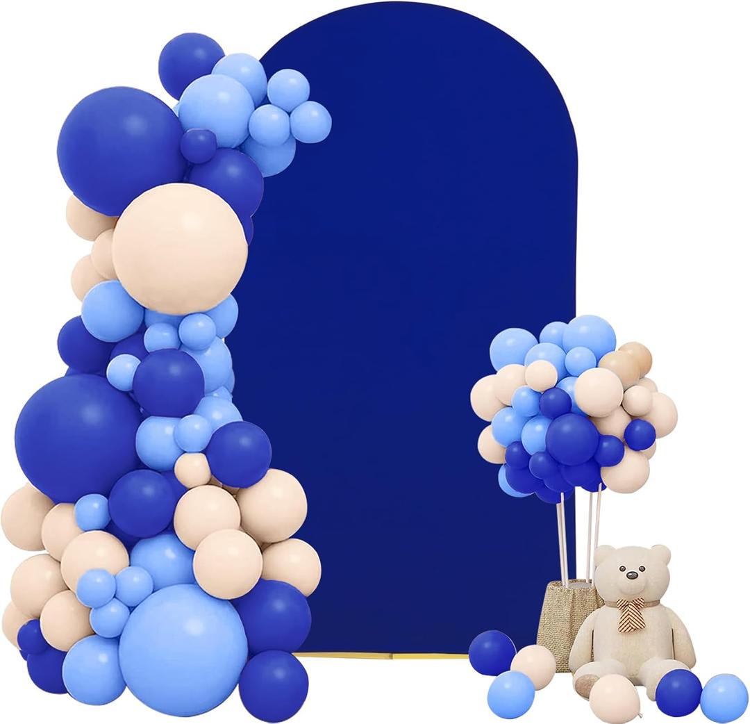 Chiara Wedding Arch Cover - 7.2FT Royal Blue Spandex Fitted Arch Stand Covers Double-side Stretchy Backdrop for Wedding Banquet Birthday Party Ceremony Baby Shower Decoration