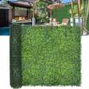 Artificial Boxwood Roll Panels,140"x 40"(39.2 SQFT) UV-Anti Faux Ivy Leaves Grass Wall for Patio Balcony Privacy, Garden, Backyard Greenery Wall Backdrop and Fence Decor