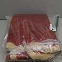 GarveeHome Living Room Rugs 4x6 Area Rugs Machine Washable Christmas Scalloped Rug Non Slip Low Pile Farmhouse Stain Resistant Carpet for Bedroom Nursery Classroom Dorm 4 ft x6 ft Red