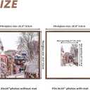 Hoikwo 20x20 Dark Brown Plastic Frame with Plastic Cover, Display Pictures 8x10 with Mat or 20x20 Without Mat, 1 Pack 20 by 20 Frame for Wall Hanging