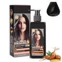 Polar Hair Dye Shampoo 3 IN 1 Gentle for Women & Men, Black Hair dye Complete Gray Coverage, Black Hair Dye Shampoo contains Various Plant Extracts,Hair Color Shampoo No Ammonia & Peroxide, 200ml
