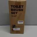 Toilet Brush, 3 Pack Toilet Brush and Holder Set Bathroom Accessories, Toilet Bowl Brush and Holder with 3 Crevice Brush for Bathroom, Toilet Scrubber Brush (White)