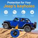 2 x Keyhole Covers for Jeep Wrangler JL Gladiator JT 2018-2025 2026 Door Security Accessories Magnetic Keyhole Door Lock Cover Waterproof Protection Item Black