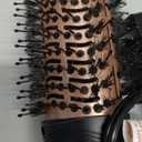 slopehill Mini Travel Dual Voltage Hair Dryer Brush,1000 Watts Hot Air Brush with European Plug, Ionic Hair Dryer and Styler for Women, Oval Barrel 2 Heat & 2 Speed Settings for International Travel (Black)