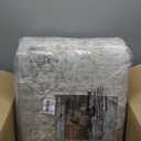 6x9 Area Rugs for Living Room: Washable Large Neutral Abstract Rug Soft Non Slip Stain Resistant Low Pile Indoor Carpet for Bedroom Dining Room Nursery Office Playroom - Gold Brown Blue