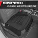 Motor Trend Seat Covers for Cars Trucks SUV, Faux Leather 2-Pack Black Padded with Storage Pockets, Premium Interior Car Seat Cover