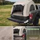Inflatable Truck Bed Tent & Air Mattress, Truck Air Mattress for 5.5-6.5FT, 12'' Height 2-3 Person Fast Setup Ground & Pickup Tent Mattress with Rechargeable Pump for Camping Travel, 600lbs Max