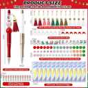 COcnny Christmas Boo Beadable Pens - 12 Set Christmas Ghost DIY Ballpoint Craft Making Kit with Bead Craft, Cute Beaded Pen Bulk Charm Tassel Supplies for Xmas Party School Students Gift