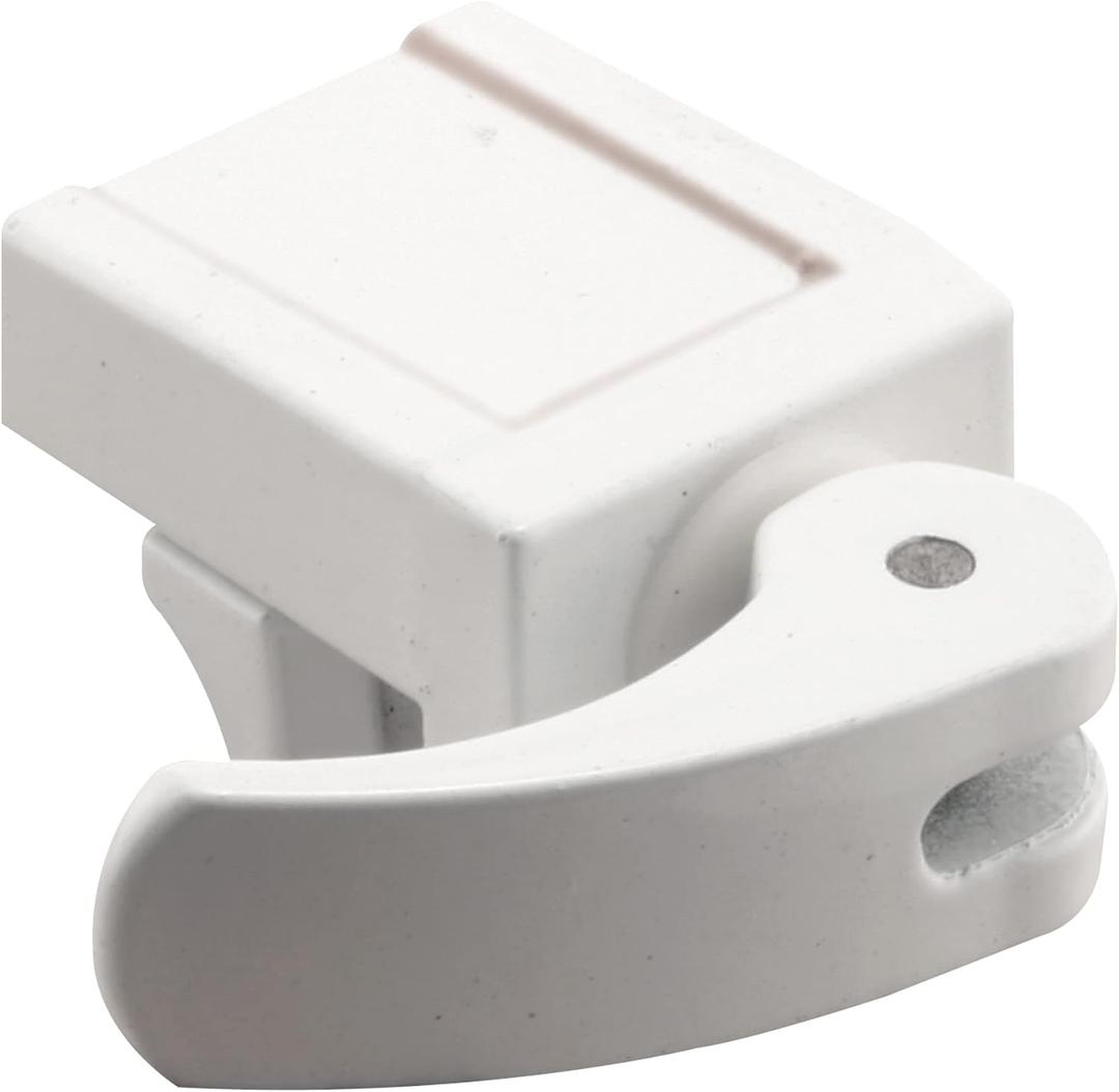 Prime-Line U 9809 Sliding Window Lock for Vinyl Windows Easy Installation to Keep Windows Securely Closed Diecast Construction, White (2 Pack)