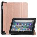 SZLONKOU Tablet Cover for Amazon Kindle Fire HD7 12th Generation P8AT8Z (2022 Release), Ultra Slim Folio Stand Lightweight Leather Case for Amazon Kindle Fire HD 7 Gen 12th 7" (KST-Rose Gold)