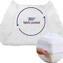 EASELAND King Size Mattress Pad Pillow Top Mattress Cover Quilted Fitted Mattress Protector Cotton 8-21" Deep Pocket Cooling Topper (78x80 Inches, White)