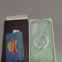 for Samsung Galaxy S25 Plus Case with 360Rotatable Magnetic Ring Stand Compatible with Mag-Safe Military Protection Shockproof Matte Translucent Phone Cases for Galaxy S25+,Green