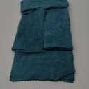 MOONQUEEN Microfiber Facial Cloths Fast Drying Washcloth 12 Pack - Premium Soft Makeup Remover Cloths - Teal
