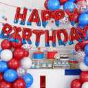 2 x Spider Theme Happy Birthday Banner Party Decorations Balloons Letters Signs Superhero Party birthday party Supplies for Boy