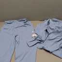 AYWA Women's 2 Piece Outfits Foldover Flare Pants Long Sleeve Crew Neck T-shirt Fitted Pajama Sets XL