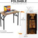 Need Small Desk, 31.5 x 15.7 Inches No Assembly Foldable Writing Table,Sturdy and Heavy Duty Folding Computer Desks for Small Space/Home Office/Dormitory AC5FB(80 * 40)