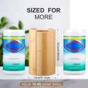 SiliFine Bamboo Wipes Dispenser Container, Disinfectant Wall Mounted Disinfectant Wipes Holder Decorative Bamboo Kitchen Organizer for Bathroom Office Classroom Countertop Home