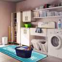 Laundry Room Rug Non Slip Floor mats Farmhouse Large Laundry Rugs for Laundry Runner Room Mat Washer and Dryer Carpet Laundry Room Decor 20x47inch(Turquoise)