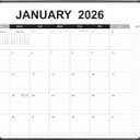 Desk Calendar 2026-2027 with Desk Mat  22" x 17" Large Desk Pad Calendar Runs from January 2026 to June 2027, Office Supplies Desktop Calendar with To-Do, Notes & Goals Sections, for Office Planning or Organizing (Black)