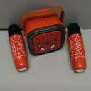 Mini Karaoke Machine Toys Gifts: Kids Toys Christmas Birthday Gifts for 4 5 6 7 8 9 Years Old Girl Boy Stocking Stuffers LED Portable Bluetooth Speaker with 2 Wireless Microphone Girl Gift Age 3-12+ (Red)