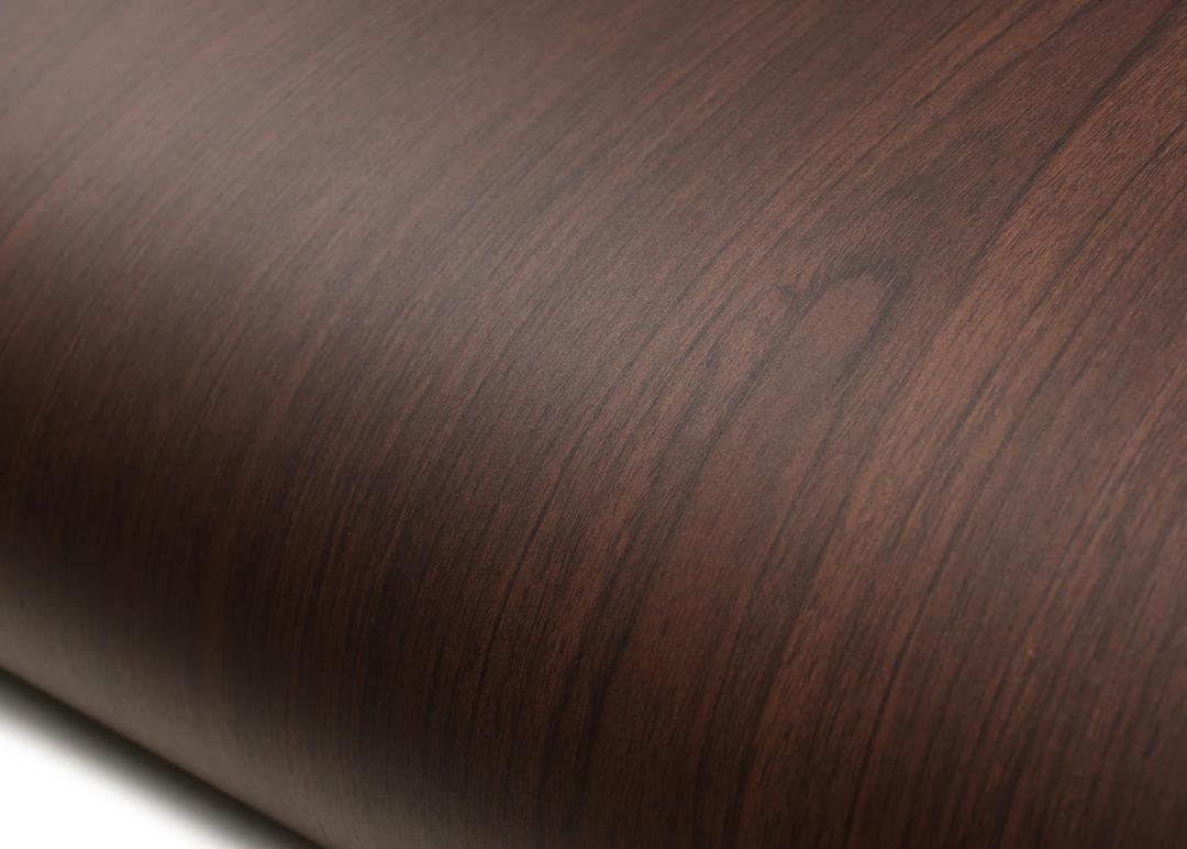 ROSEROSA Peel and Stick Faux Walnut Wood Architectural Film Self-Adhesive Vinyl Film Wallpaper Door Wrap Counter Top Border Mirror Molding Trim WD296