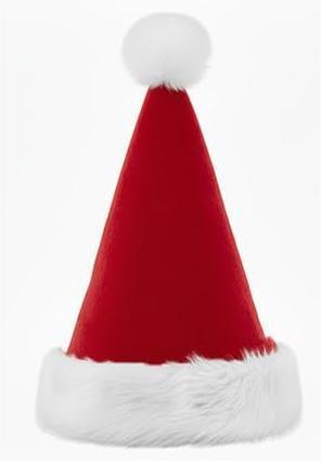 Christmas Santa hat, (Red, white)