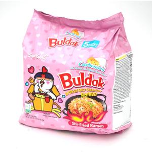Samyang Buldak Hot Chicken Spicy Ramen Korea Instant Packaged Noodles,Carbonara,4.58 oz,5 Pack (EXP 08/24/26)