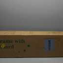 Liians Queen Size Bed Frame with 2-Tier Storage Shelf Headboard, LED Lights