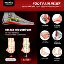High Arch Support Insoles Men Women Heavy Duty Support Insole Anti-Fatigue Orthotic Inserts for Plantar Fasciitis Flat Feet Pain Relief Standing All Day (M-W: 8-9-265MM)