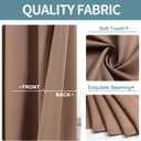 ChrisDowa Room Divider Curtain 90 Inches Long, Wide Blackout Sliding Door Curtain for Bedroom, Room Darkening Privacy Window Curtain for Patio Door (1 Panel Set, Cappuccino, 100 x 90 Inch)
