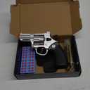 Toy GunSoft Bullet Revolver, Game Slingshot Toy Gun, Foam Blaster with Sponge Bullets, for Children Ages 8 and up (Silver)