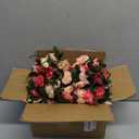 KHOYIME 18 Pack 144 FT Artificial Flower Garland, Fake Pink Roses Vines Silk Flowers Faux Plastic Outdoor Hanging Floral Ivy Garland Decoration for Wedding Arch Bedroom Home Wall Backdrop Room Decor