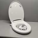 Brondell Bidet Toilet Seat Non-Electric Swash Ecoseat, Fits Elongated Toilets, White - Dual Nozzle System, Ambient Water Temperature - Bidet with Easy Installation