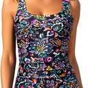 Aqua Eve Tankini Tops for Women Swimwear Top Only Tummy Control Bathing Suit Top No Bottom  (M)