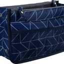 Vercord Updated Purse Handbag Organizer Insert Liner Bag in Bag 13 Pockets Navy Blue Large