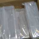10 Pack Clear Plastic Pencil Case Boxes - Narrow Stackable Storage Organizers with Snap Lids for Pens, Markers, Makeup Brushes, Art Supplies, Beads, Jewelry, School Office Use, Rectangular Narrow