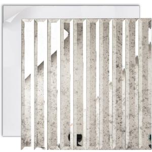 Diflart Peel and Stick Mirror Backsplash Tile, Light Antique, 11.8 x 11.8 Inch, Beveled Mirror Strip Tile for Kitchen Bathroom Bar Accent Wall, Pack of 5 Sheets