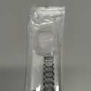 Mosonio Compatible with Apple Watch Band 38mm 40mm 41mm 42mm 44mm 45mm 46mm 49mm with 2 Pack Case Women, Jewelry Replacement Metal Bands Strap with Bling PC Protective Case for iWatch Ultra SE Series 11/10/9/8/7/6/5/4/3/2/1 (Silver)