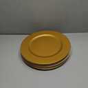 12 Pack Plastic Gold Charger Plates, 13 Inch Round Decorative Serving Dinner Charger Plate Bulk for Wedding, Catering, Parties, Restaurant, Home