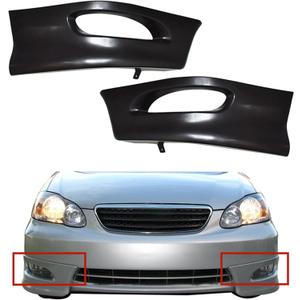 Front Bumper Lip Splitter Chin Spoiler S Style Front Wrap Angle Body Set Replacement for Corolla 2005 2006 2007 2008