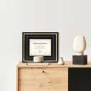 Solid Wood Certificate Frame 10x12, Adjustable Double Mat for 6x8, 8x10 Documents, Wall Mount Display with Tempered Glass, Black Mat Board, Gift Ready for Diplomas, Awards, Certificates