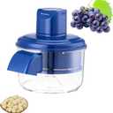 Kawu Electric Grape Peeling Machine, Portable Automatic Garlic Peeler Machine with 5 Blades, USB Rechargeable, Smart Fruit Machine Remover Tool for Small Fruits, Effortless Peeling for Home Kitchen