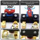 2pcs Car Battery Cut Off Switch, Car Battery Power Cut Off Switch Breaker, Pure Copper Battery Disconnect Switch Manual Rotary Battery Shut Off Switch for Car Truck Boat Rv Supplies, 12v-24v