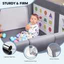 Baby Playpen for Babies and Toddlers, 71x60 Inches Thickening Tube Baby Playards Kids Activity Center with Anti-Slip Suckers Tear-Resistant Mesh