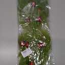 17 Inch Christmas Tree Picks, 6 PCS Lime Green Furry Curly Stems with Red Glitter Balls, Flexible Christmas Tree Topper Decorations for Holiday Arrangements, Wreaths & Table Christmas Decor