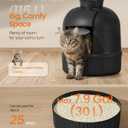 Feandrea Plant Cat Litter Box Enclosure with Artificial Plant, Enclosed Hidden Litter Box Furniture with Door, Carbon Filter, Odor Control, Pebbles, Scoop, Brush, Ink Black UPPT006B101
