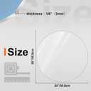 KINLINK 20in Plexiglass Sheets 1/8 inch Thick, 3mm Clear Circle PET Plastic Sheet for DIY Project, Craft, Cake Disk, Table top, Acrylic Sign and Wedding Invitation 2 Pack